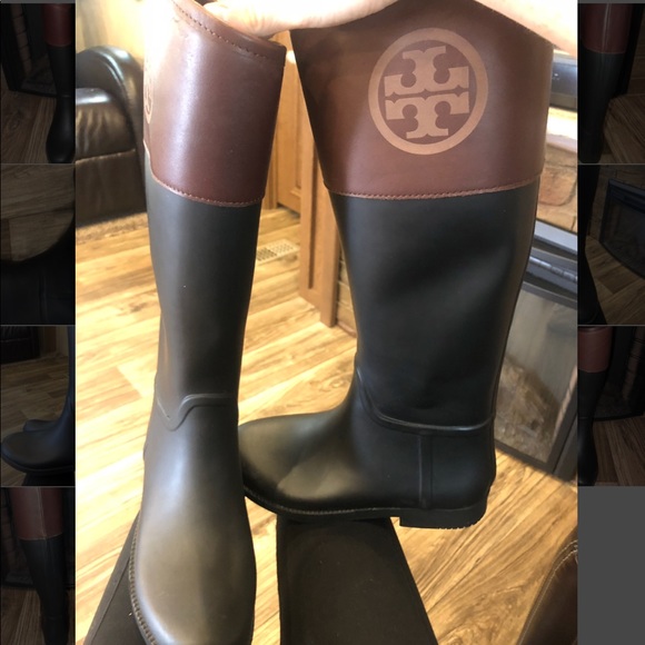 Tory Burch rain boots sz 9 - Picture 3 of 5